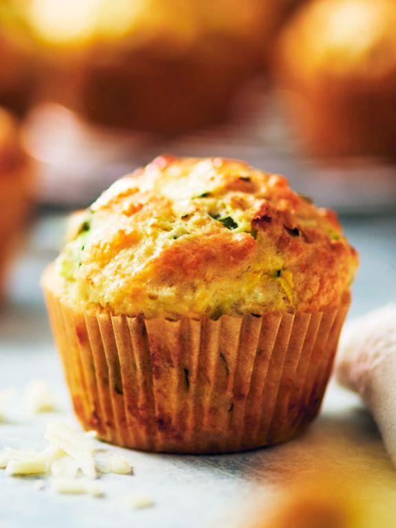 Savory Squash and Zucchini Muffins