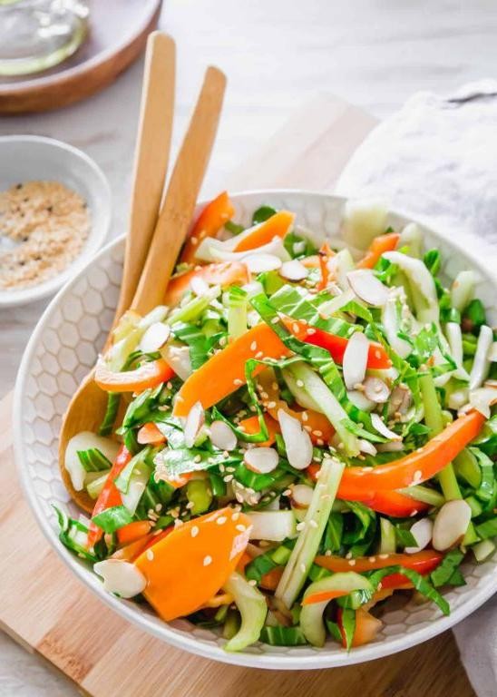 Sesame Bok Choy and Edamame Salad