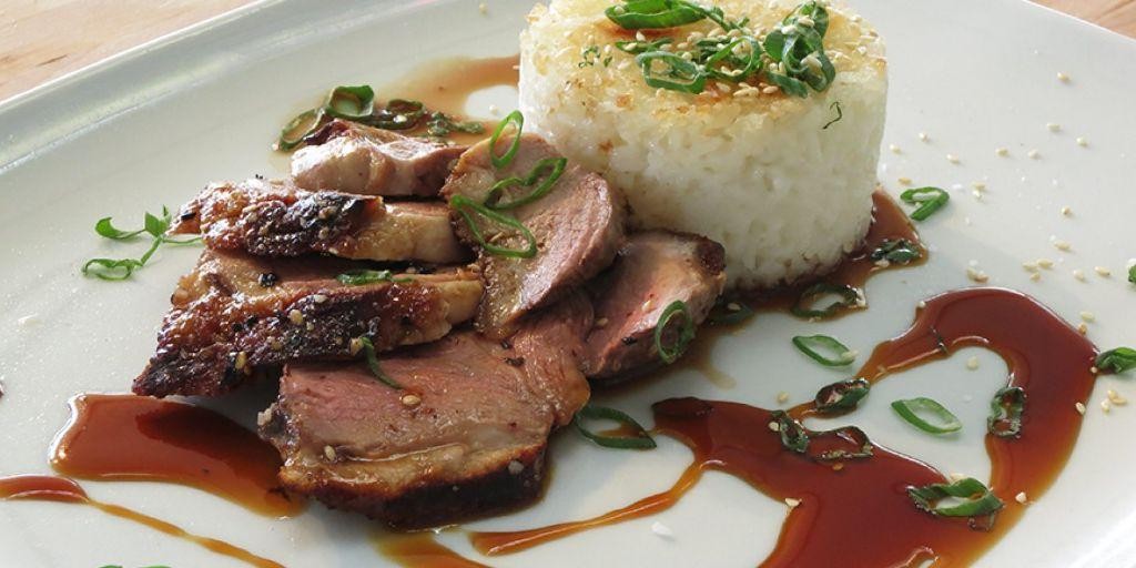 Sesame-Crusted Wild Duck Breast with Soy Drizzle