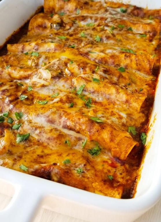 Shredded Chicken Enchilada Casserole