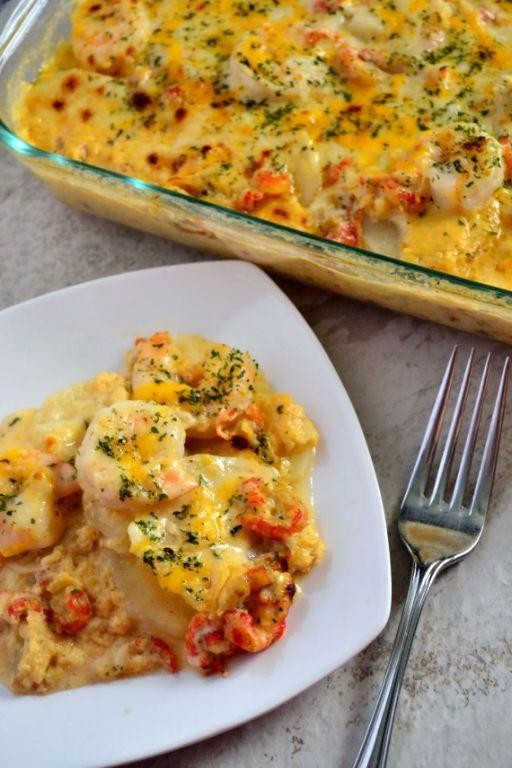 Shrimp and Potato Gratin