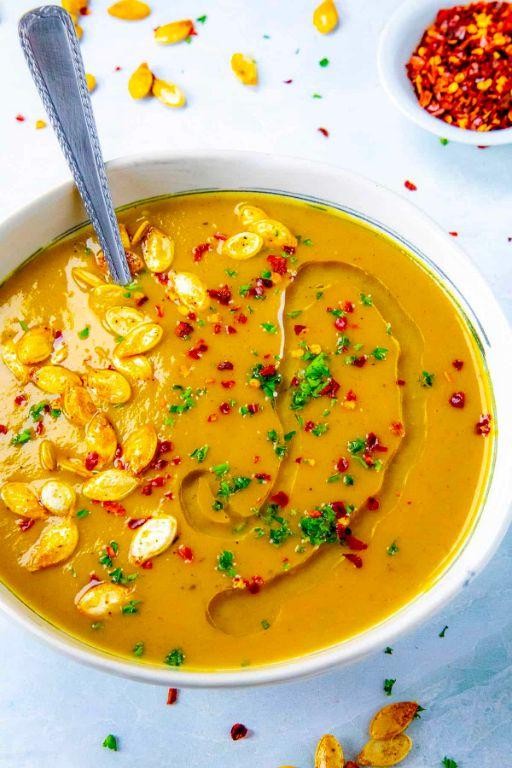 Silky Pumpkin Soup with Spices