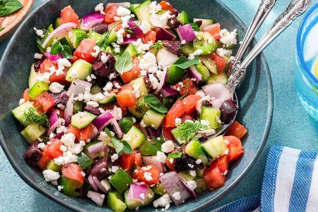 Simple Greek Salad Bowl