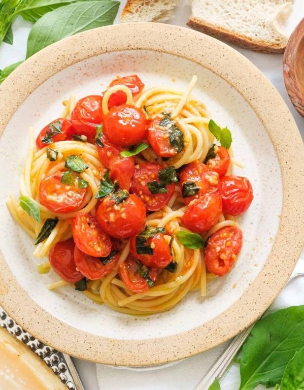Simple Tomato and Basil Pasta