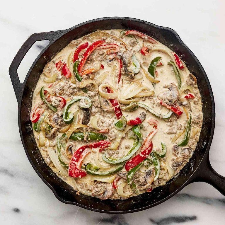 Skillet Philly Cheesesteak Casserole