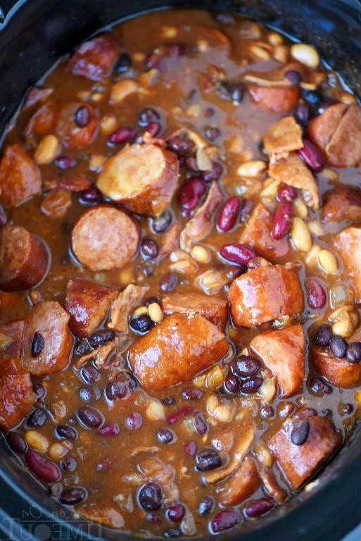 Slow Cooker Kielbasa and Beans