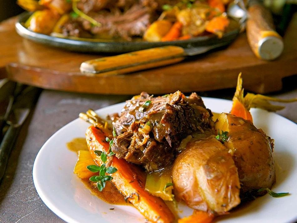 Slow-Cooked Buffalo Meat Pot Roast