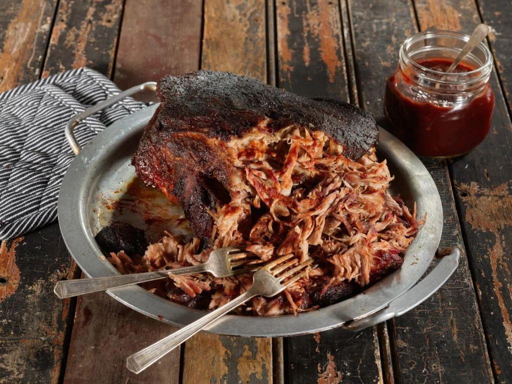 Smoked Boston Butt with Bourbon Glaze