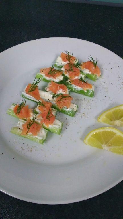Smoked Salmon Celery Bites
