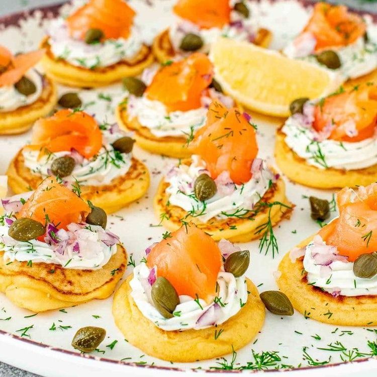 Smoked Salmon and Dill Blintzes