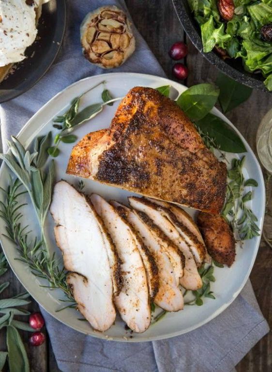 Smoked Turkey Breast with Maple Glaze
