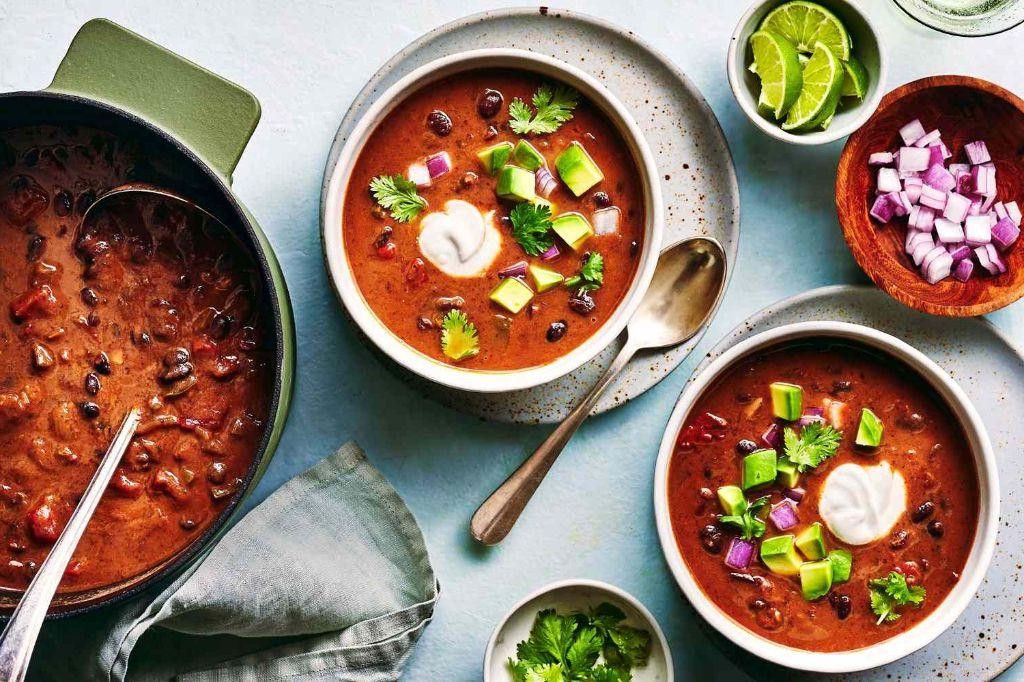 Smoky Black Bean Soup with Cilantro