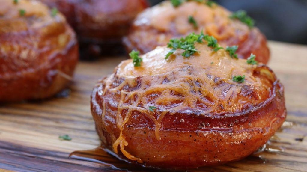 Smoky Grilled Onion and Bacon Wraps