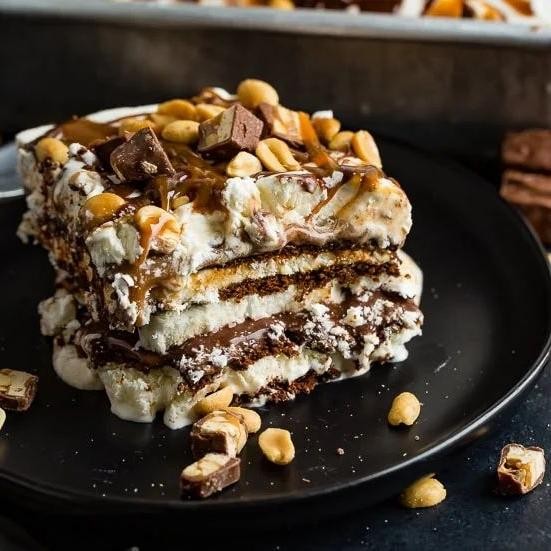 Snickers Ice Cream Cake