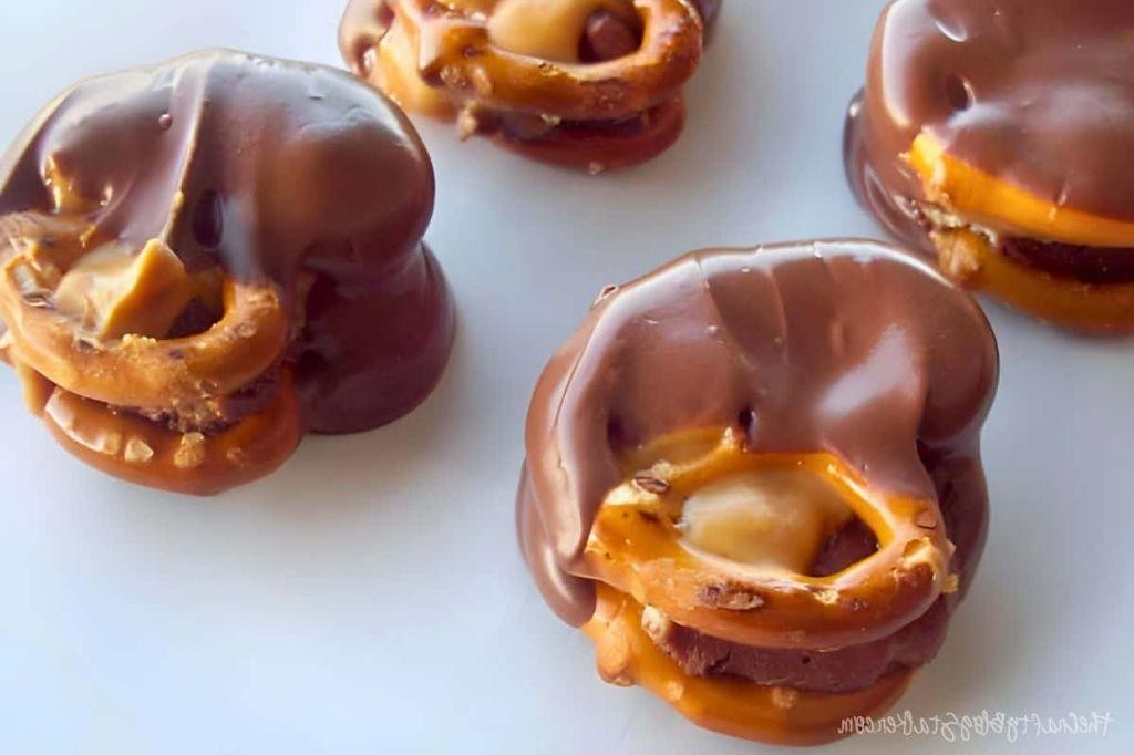 Snickers Stuffed Pretzels