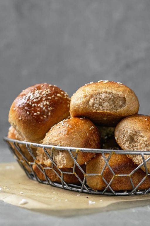 Soft Whole Wheat Dinner Rolls