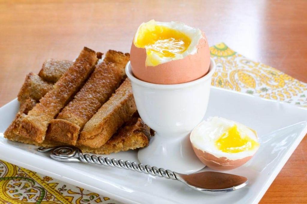 Soft-Boiled Eggs with Buttered Toast Soldiers