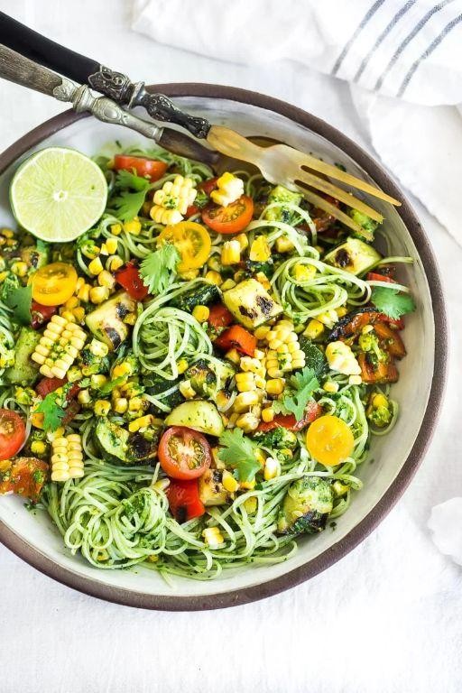 Southwestern Grilled Corn and Zucchini Pasta Salad