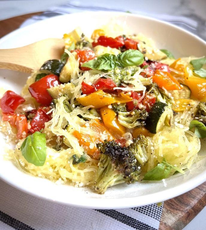 Spaghetti Squash with Roasted Vegetables