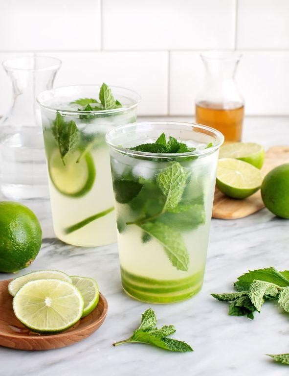Spearmint and Lime Mojito