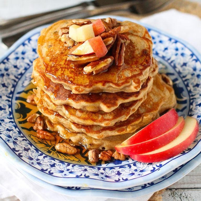 Spiced Apple Banana Pancakes