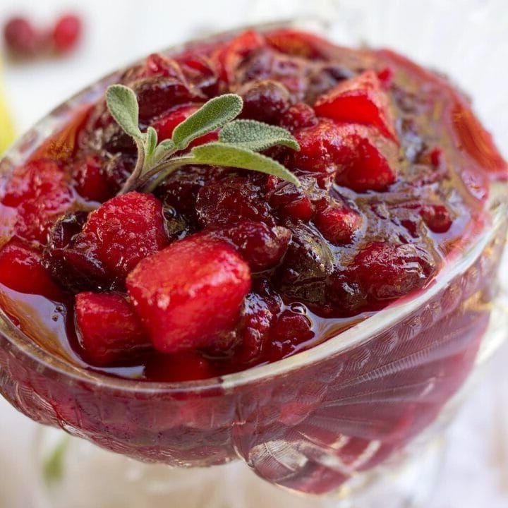 Spiced Pear Cranberry Sauce