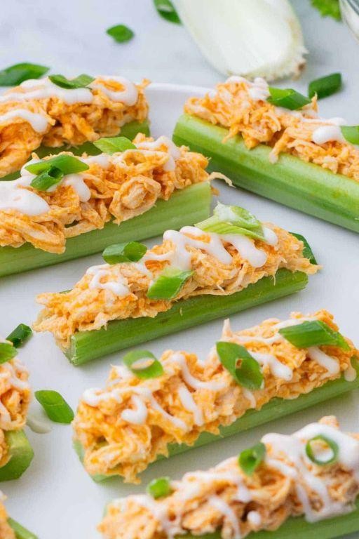 Spicy Buffalo Chicken Celery Sticks