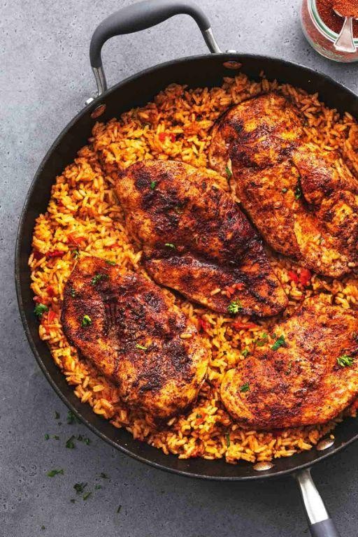 Spicy Cajun Chicken and Rice Bake