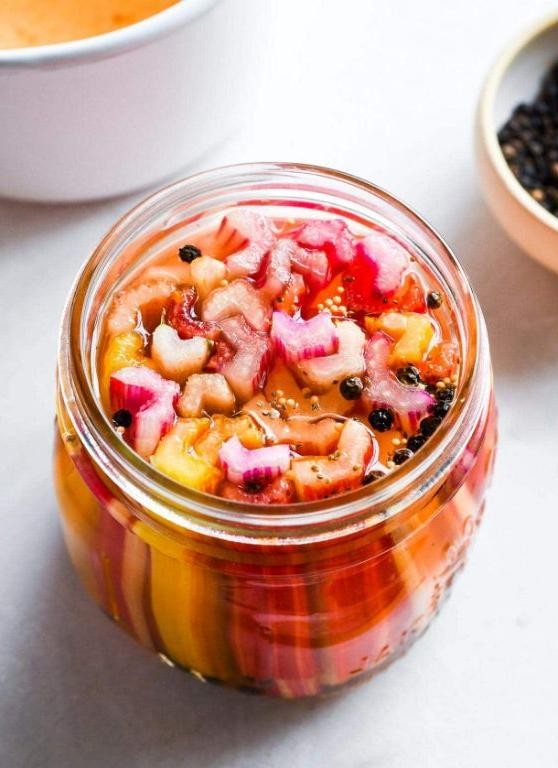 Spicy Chard Stem Pickles