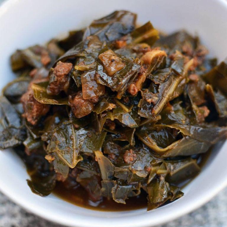 Spicy Collard Greens and Chorizo Stew