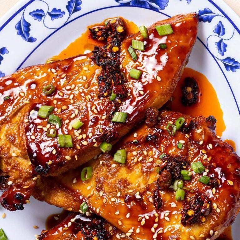 Spicy Miso Glazed Chicken Breasts