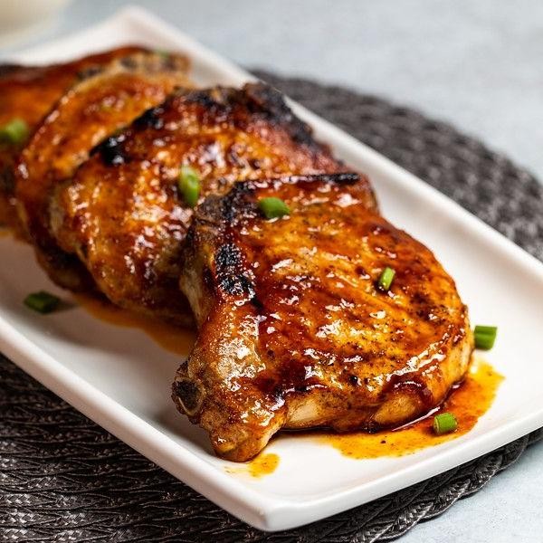 Spicy Sriracha Grilled Pork Steaks