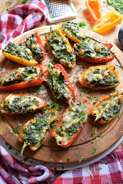 Spinach and Feta Stuffed Peppers