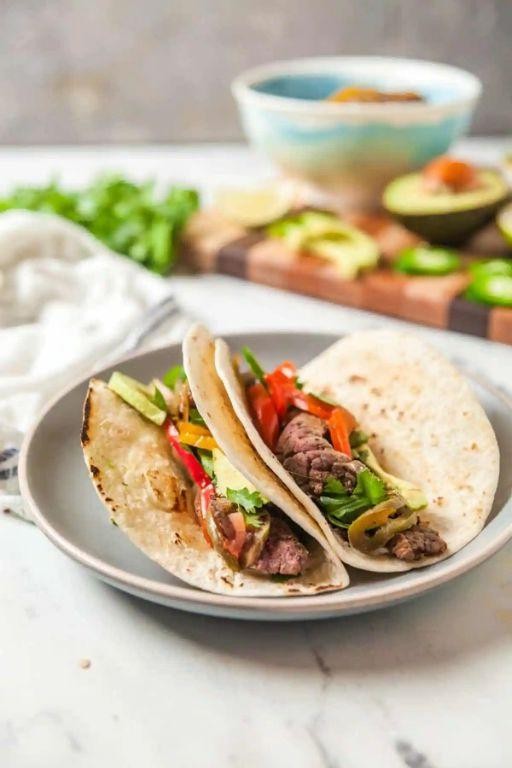 Steak Fajitas with Bell Peppers and Mushrooms