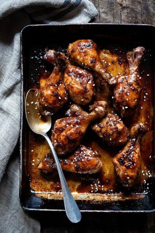 Sticky Soy and Honey Baked Chicken Drumsticks