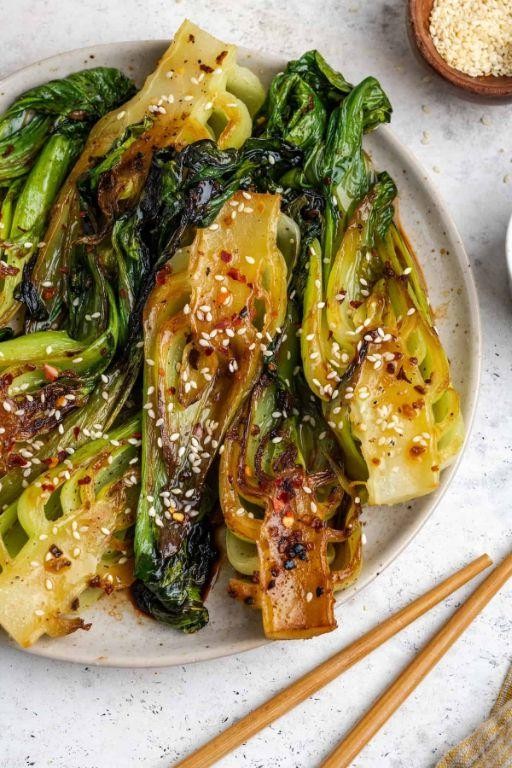 Stir-Fried Bok Choy with Garlic and Ginger