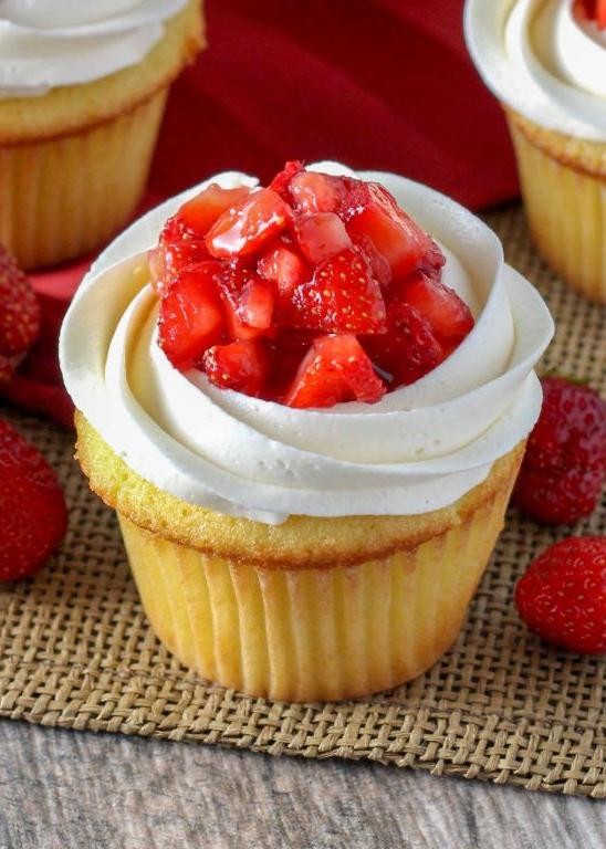 Strawberry Shortcake Cupcakes