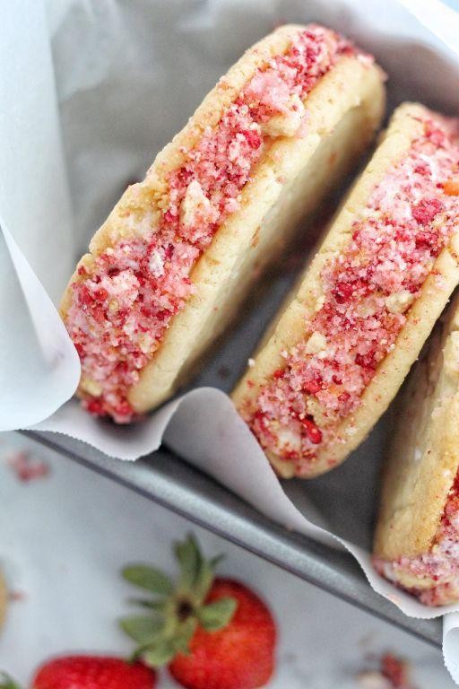 Strawberry Shortcake Ice Cream Sandwich