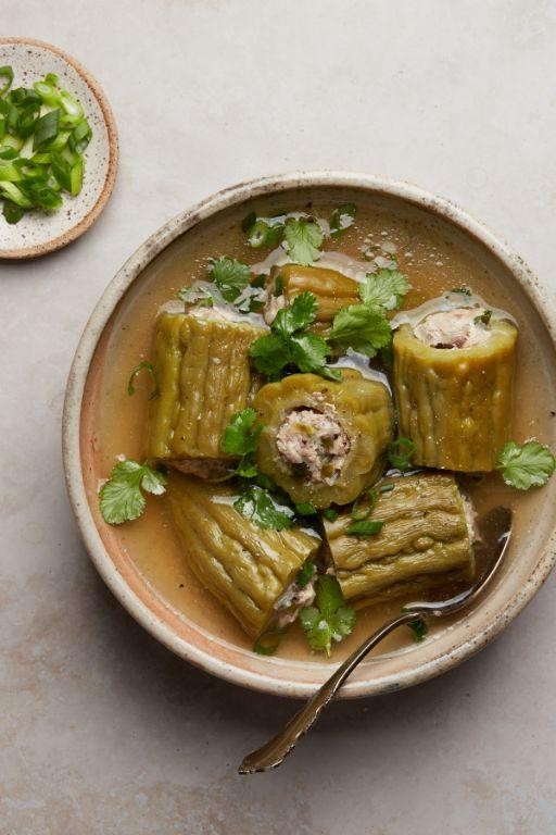 Stuffed Bitter Melon with Ground Pork