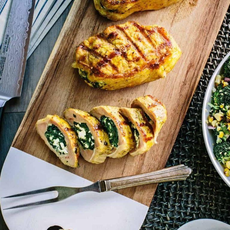 Stuffed Pork Steaks with Spinach and Cheese