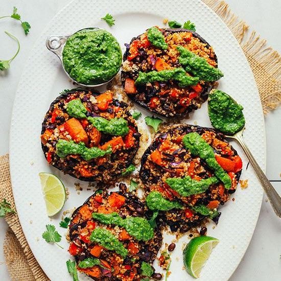 Stuffed Portobello Mushrooms with Herb Quinoa