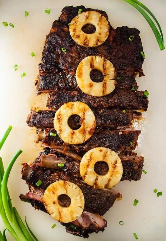 Sweet and Tangy Grilled Pineapple Beef Ribs