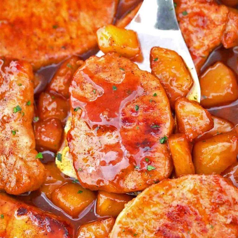 Sweet and Tangy Pineapple Air Fryer Pork Steaks