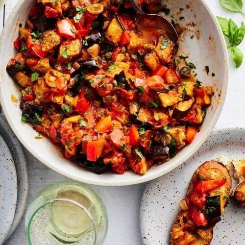 Tangy Eggplant and Tomato Salsa