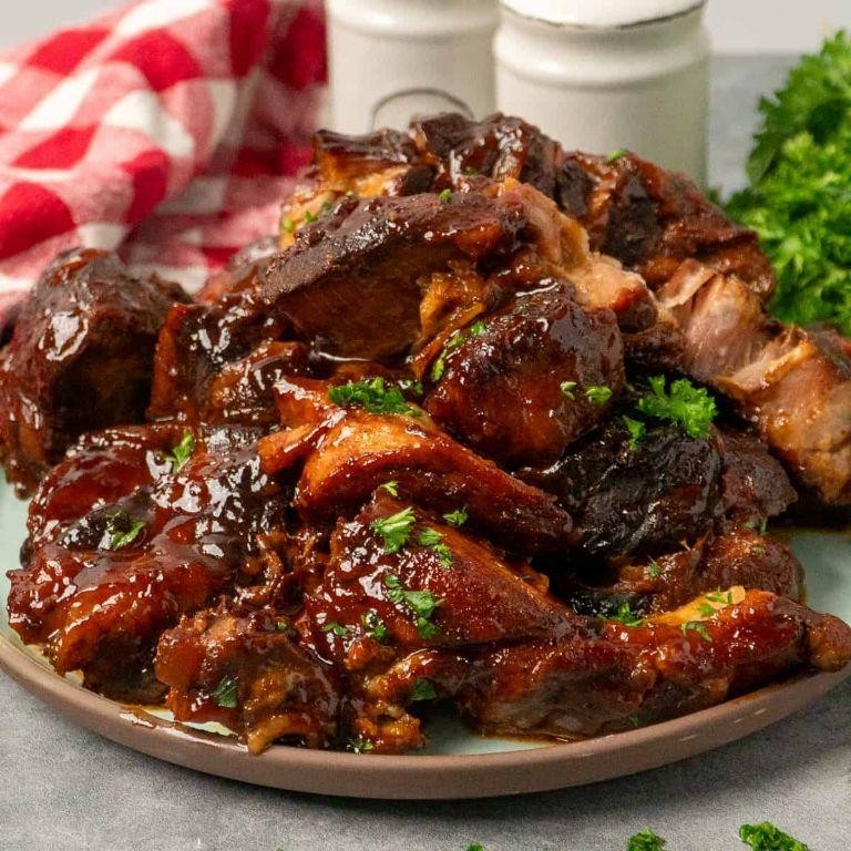 Tangy Mustard Glazed Boneless Country Style Pork Ribs