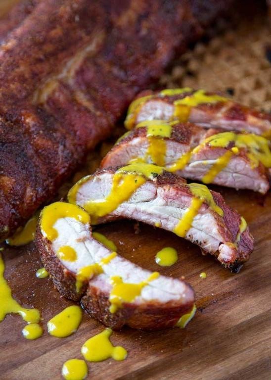 Tangy Mustard-Basted Ribs