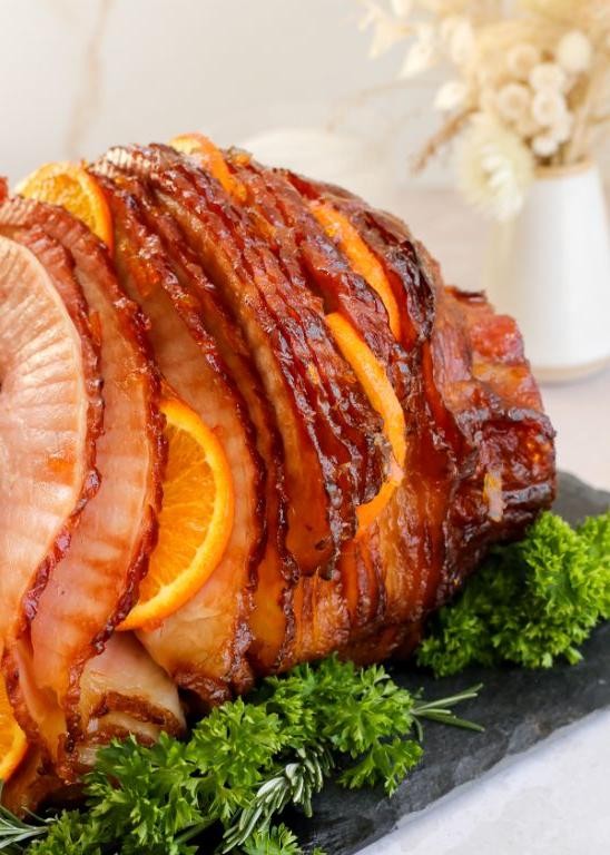 Tangy Orange-Glazed Fresh Ham