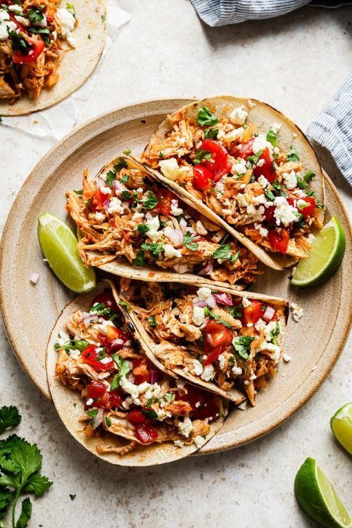 Tangy Shredded Chicken Tacos