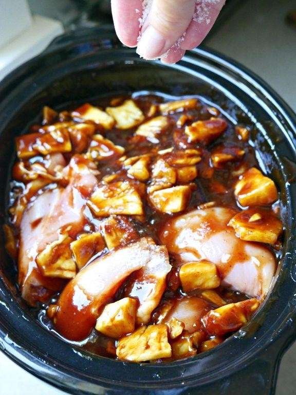 Teriyaki Pineapple Crock Pot Chicken Thighs
