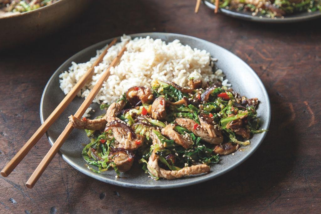 Teriyaki Pork and Brown Rice Stir-Fry